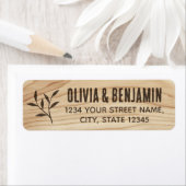 Stilvolle Rustikale Leaf Woodgrain Braun Rücksende (Insitu)