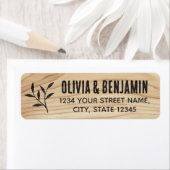 Stilvolle Rustikale Leaf Woodgrain Schwarze Rückse (Insitu)