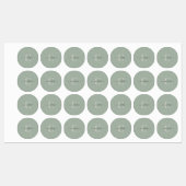 Stilvolle rustikale Seite Grün botanische Flora Na Etiketten (Blatt)