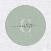 Stilvolle rustikale Seite Grün botanische Flora Na Etiketten (Design 2)