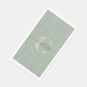 Stilvolle rustikale Seite Grün botanische Flora Na Serviette (Ecke)