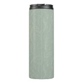 Stilvolle rustikale Seite Grün botanische Flora Na Thermosbecher (Rückseite)