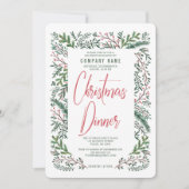 Stilvolle Rustikale Weihnachtsfeier Einladung (Vorderseite)