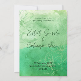Stilvolle Sage Green Elegante Wedding Einladungen
