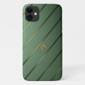 Stilvolle Sage Green & Gold Case-Mate iPhone Hülle (Rückseite)