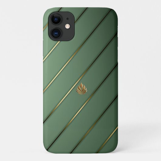 Stilvolle Sage Green & Gold Case-Mate iPhone Hülle (Rückseite)