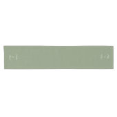 Stilvolle Sage Green Wedding Table Runner Kurzer Tischläufer (Horizontal)