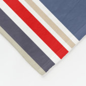 Stilvolle Sailor gestreift Red White Blue Grey Bei Fleecedecke (Ecke)