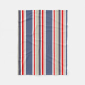 Stilvolle Sailor gestreift Red White Blue Grey Bei Fleecedecke (Vorderseite)