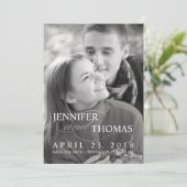 Stilvolle Save the Date Personalisierte Foto Hochz (Stehend Vorderseite)