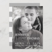 Stilvolle Save the Date Personalisierte Foto Hochz (Vorne/Hinten)