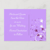 Stilvolle Save the Date Postkarten (Rückseite)