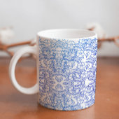 Stilvolle schicke Blume Blau Weiß Kaffeetasse
