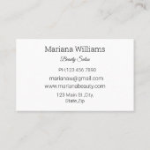 Stilvolle, schicke Bridalhaare stylen 3 Fotos Coll Visitenkarte (Rückseite)