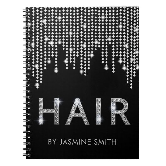 Stilvolle schicke Diamant-Haar-Verabredung Notizblock (Vorderseite)