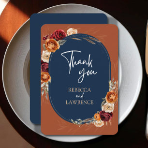 Stilvolle, schicke Herbstorange Orangenmarinade Bl Dankeskarte