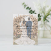 stilvolle, schicke Typografie Einladung zum Foto (Stehend Vorderseite)