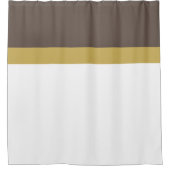 Stilvolle schicke, weiße, braune Matte Gold Top St Duschvorhang (Vorderseite)