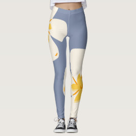 Stilvolle Schiefergraue Orchideen-Leggings Leggings