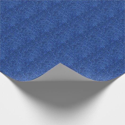 Stilvolle schillernde blaue Sequin-Glitzern Geschenkpapier (Ecke)