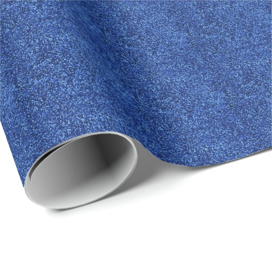 Stilvolle schillernde blaue Sequin-Glitzern Geschenkpapier (Rolleneckpunkt)