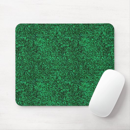 Stilvolle schillernde grüne Sequin-Glitzern Mousepad (Mit Mouse)