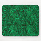 Stilvolle schillernde grüne Sequin-Glitzern Mousepad (Vorne)