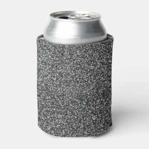 Stilvolle schillernde silberne Sequin-Glitzern Dosenkühler