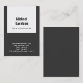 Stilvolle Schlicht-Grau-White Stripe-Visitenkarte Visitenkarte (Vorne/Hinten)