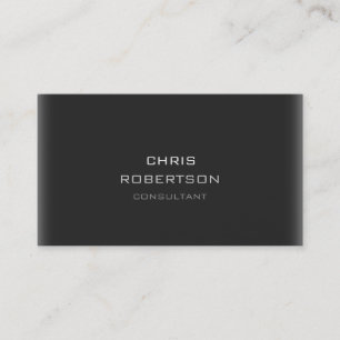 Stilvolle Schlicht Gray Attraktive Business Card Visitenkarte