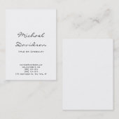 Stilvolle Schlicht Gray Schwarz-weiße Visitenkarte (Vorne/Hinten)