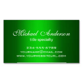 Stilvolle Schlicht grüne Gradient Multiple Purpose Magnetische Visitenkarte (Vorderseite)