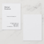 Stilvolle Schlichte Chubby Schwarz-weiß Business C Visitenkarte (Vorne/Hinten)