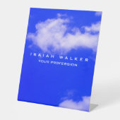 Stilvolle Schlichte, einzigartige Special Blue Sky Sockelschild (Vorderseite)