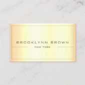 Stilvolle, schlichte goldene Farbe mit QR-Code Visitenkarte (Vorderseite)