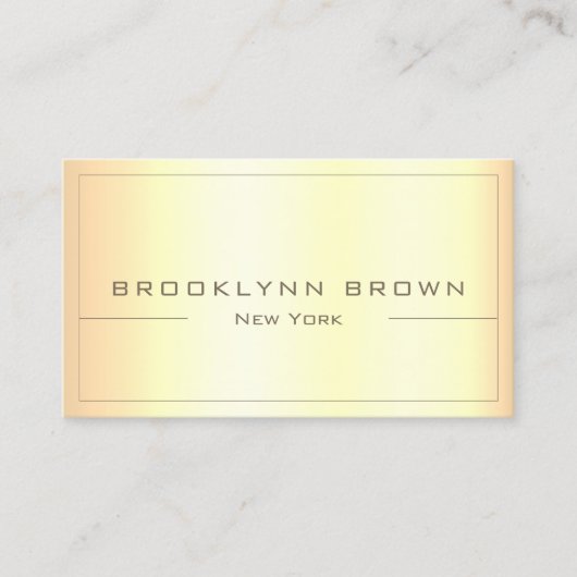 Stilvolle, schlichte goldene Farbe mit QR-Code Visitenkarte (Vorderseite)