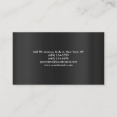 Stilvolle Schlichte, moderne graue Rot-Umgebung Or Visitenkarte (Rückseite)