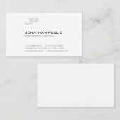 Stilvolle Schlichte, moderne Monogram Visitenkarte (Vorne/Hinten)