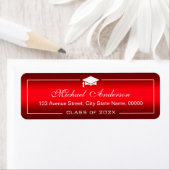 Stilvolle Schlichte Red Gradient Graduation Cap Gr (Insitu)