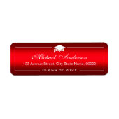 Stilvolle Schlichte Red Gradient Graduation Cap Gr (Vorne)