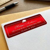 Stilvolle Schlichte Red Gradient Graduation Cap Gr