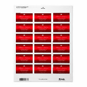 Stilvolle Schlichte Red Gradient Graduation Cap Gr Adressaufkleber (Vorne)