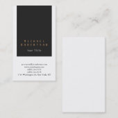 Stilvolle Schlichte Visitenkarte in vertikalem Gra (Vorne/Hinten)