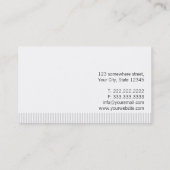 Stilvolle schlichte weiße visitenkarte (Rückseite)