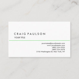 Stilvolle Schlichte White Beruflich Business Card Visitenkarte