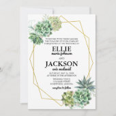 Stilvolle, schmackhafte Einladung zur Hochzeit (Vorderseite)