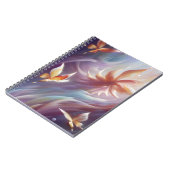 Stilvolle Schmetterlinge und Blume Notizblock (Linke Seite)