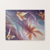 Stilvolle Schmetterlinge und Blume Puzzle (Horizontal)