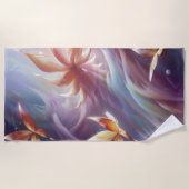 Stilvolle Schmetterlinge und Blume Strandtuch (Vorderseite)