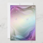 Stilvolle Schmetterlinge zum Hochzeitsfeiern Einladung (Rückseite)